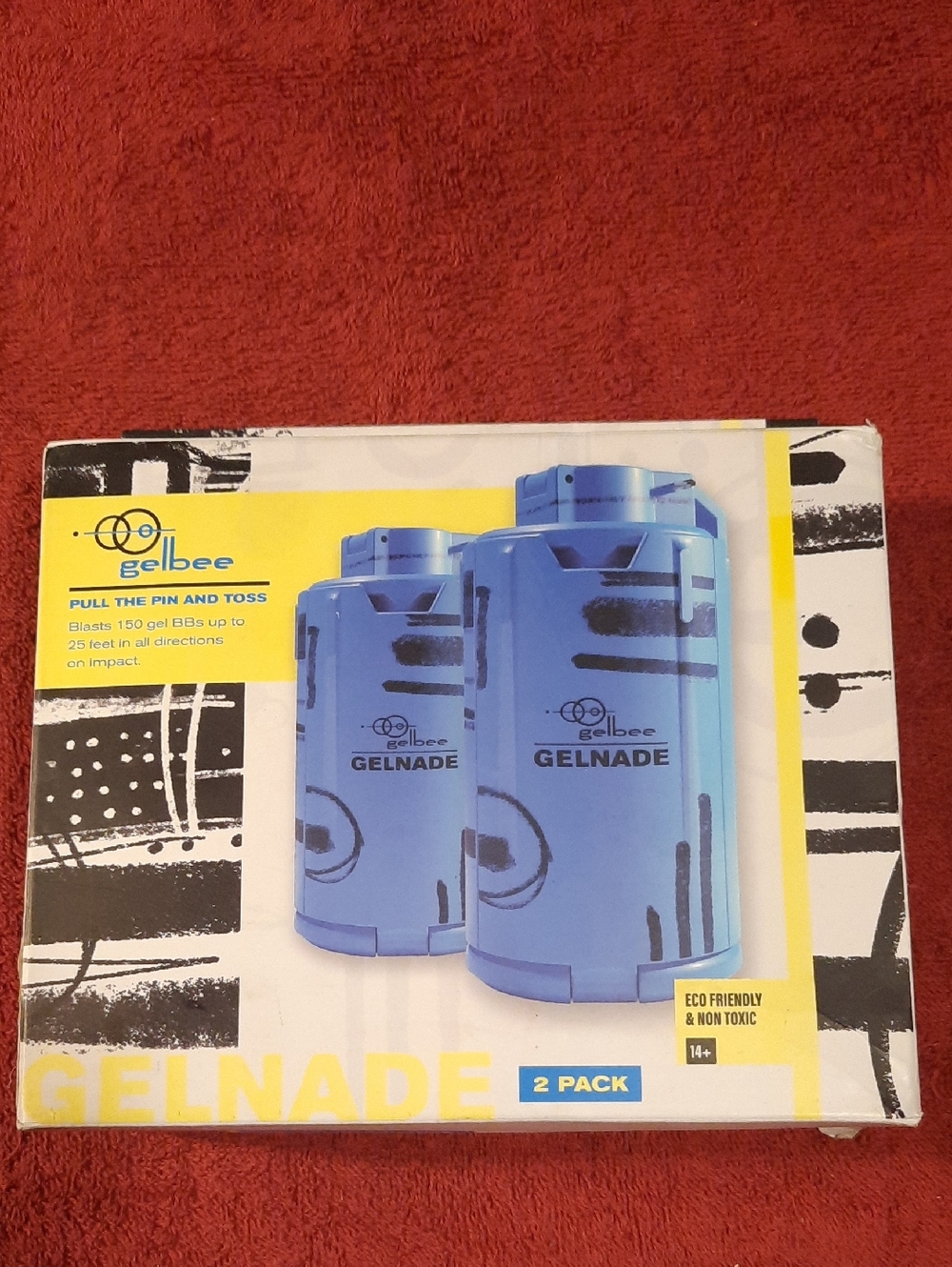 Blue Gelnade 2-Pack Kids Toy Gel Blasters Hand Grenade Style